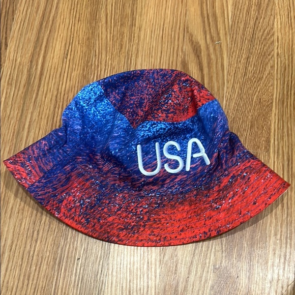 Nike Reversible Blue Red White Dynamic USA bucket Y2K Hat adult one size - Picture 4 of 8